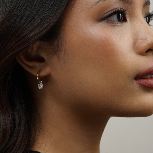 Round Buttonback Earrings
