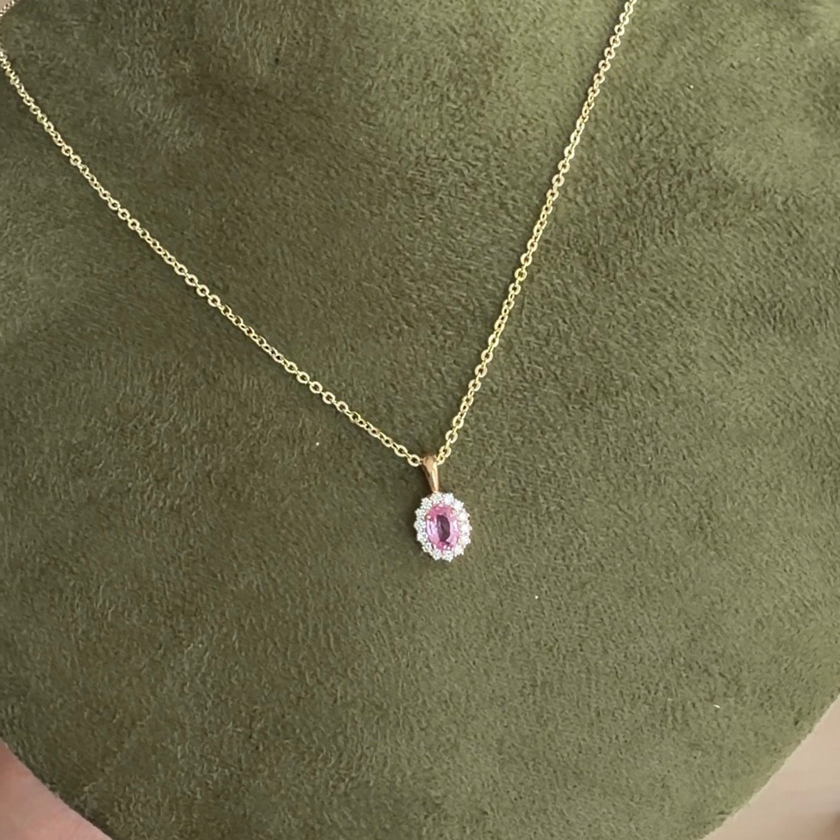 Aster Pendant with Pink Sapphire