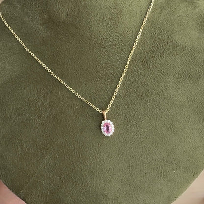 Aster Pendant with Pink Sapphire