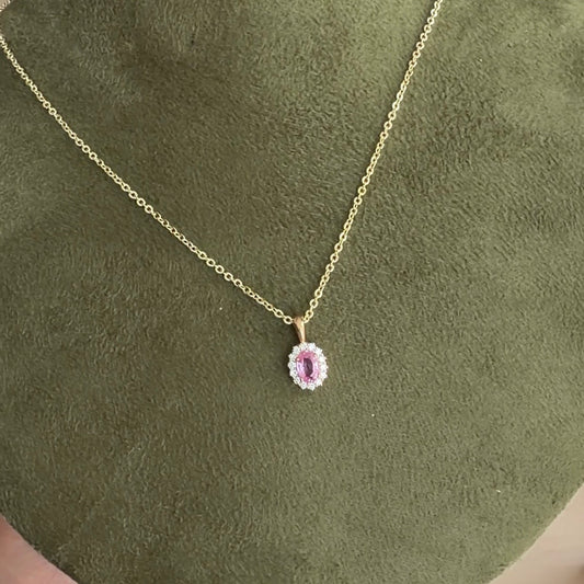 Aster Pendant with Pink Sapphire