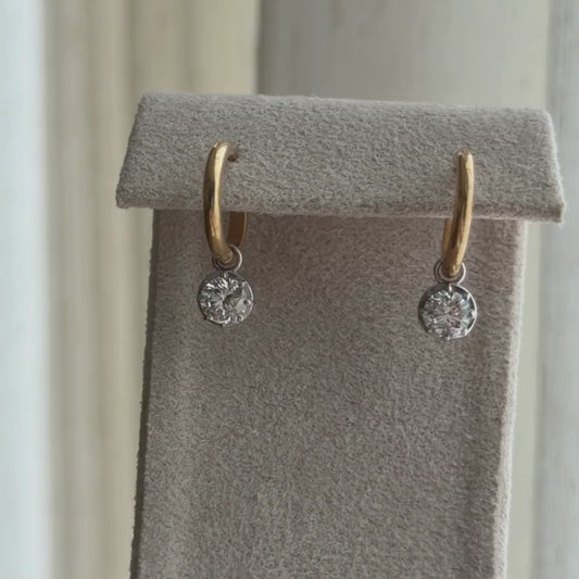 Round Buttonback Earrings