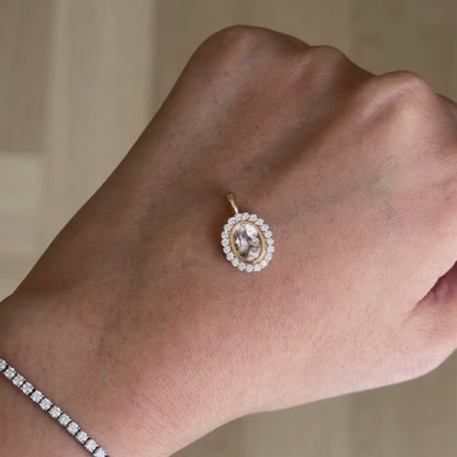 Aster Pendant with Pink Morganite